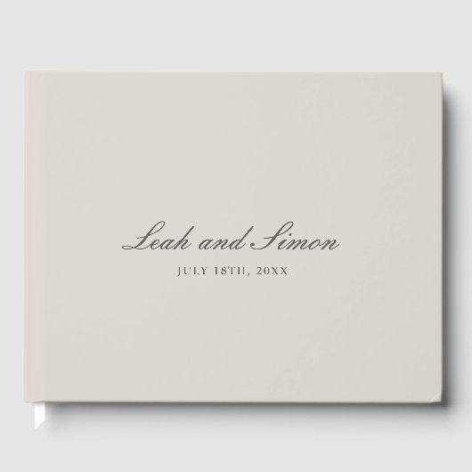 Livre d'invité personnalisé moderne élégant mariag (Recto)