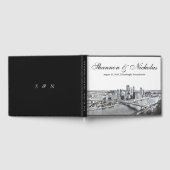Livre d'invité personnalisé Pittsburgh Skyline (Complet)