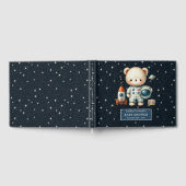 Livre d'invité personnalisé Teddy Bear Astronaut (Complet)