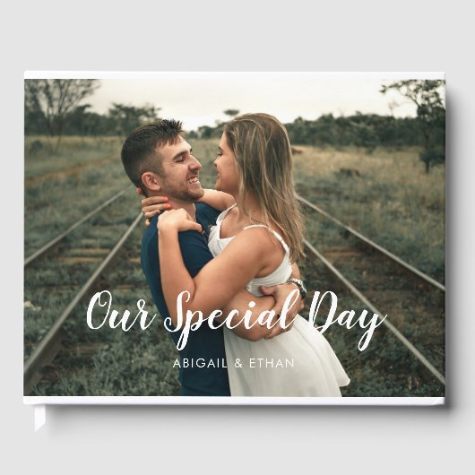 Livre d'invité photo du jour du mariage personnali (Recto)