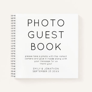 Livre d'invité photo minimaliste Mariage