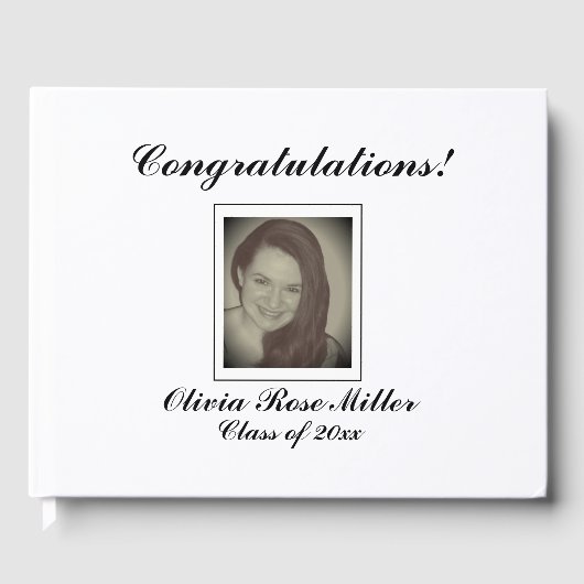 Livre d'invité photo personnalisé (Recto)