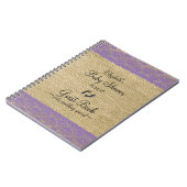 Livre d'invité pourpre de baby shower d'image de (Côté gauche)