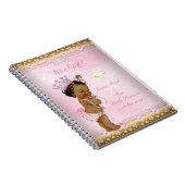 Livre d'invité Princesse Baby shower rose Ethnic G (Côté Droit)