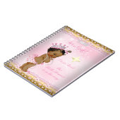 Livre d'invité Princesse Baby shower rose Ethnic G (Côté gauche)