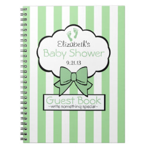 Livre d'invité rayé sage de baby shower