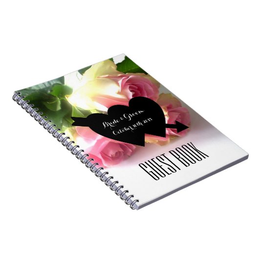 Livre d'invité romantique de mariage de photo de (Côté Droit)