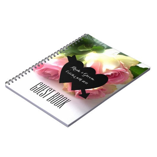 Livre d'invité romantique de mariage de photo de (Côté gauche)