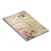 Livre d'invité romantique vintage de Fête de la (Côté Droit)