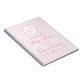 Livre d'invité rose de baby shower d'empreintes de (Côté Droit)