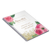 Livre d'invité rose personnalisable de Fête de la (Côté Droit)