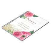 Livre d'invité rose personnalisable de Fête de la (Côté gauche)