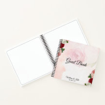 Livre d'invité Rose personnalisé