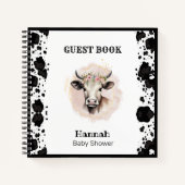 Livre d'invité Rustic Cow (Devant)