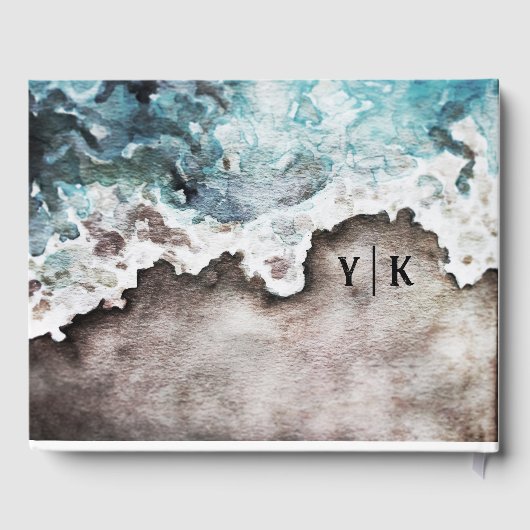 Livre d'invité Rustic Ocean Mariage (Verso)