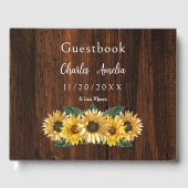Livre d'invité Rustic Sunflower Mariage (Recto)