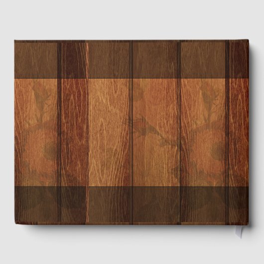 Livre d'invité Rustique en bois cadre en bois 1 (Verso)