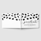 Livre d'invité simple Black White Graduation (Complet)