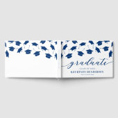 Livre d'invité Simple Blue White Graduation (Complet)