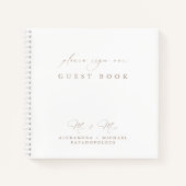 Livre d'invité Simple Modern Elegant Wedding (Devant)
