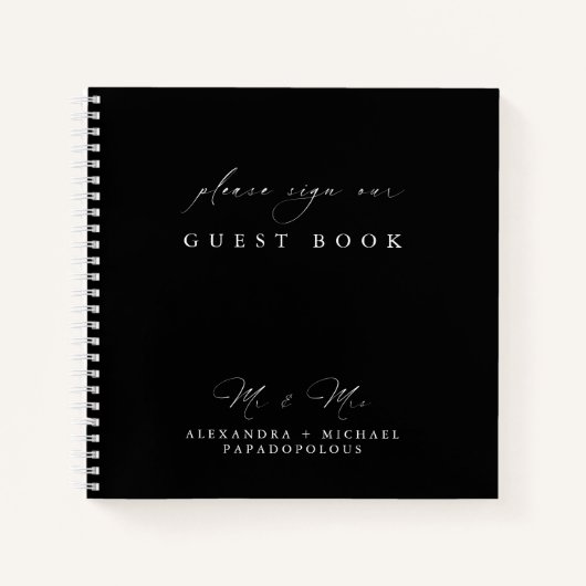 Livre d'invité Simple Modern Elegant Wedding (Devant)