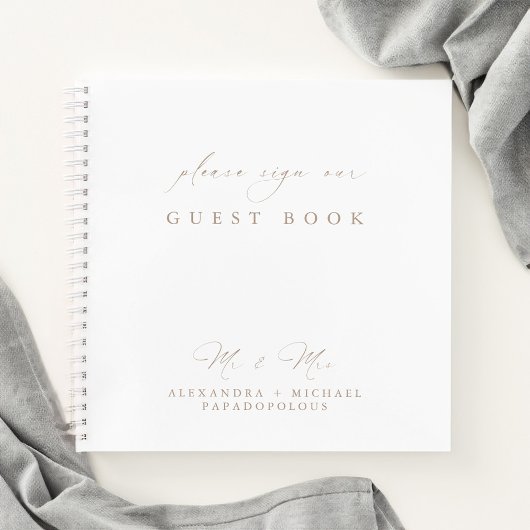 Livre d'invité Simple Modern Elegant Wedding