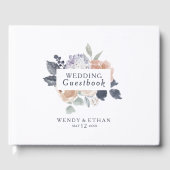 Livre d'invité simple Rustique Floral Mariage (Recto)