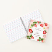 Livre d'invité sur le baby shower sucré aux fraise (Intérieur)
