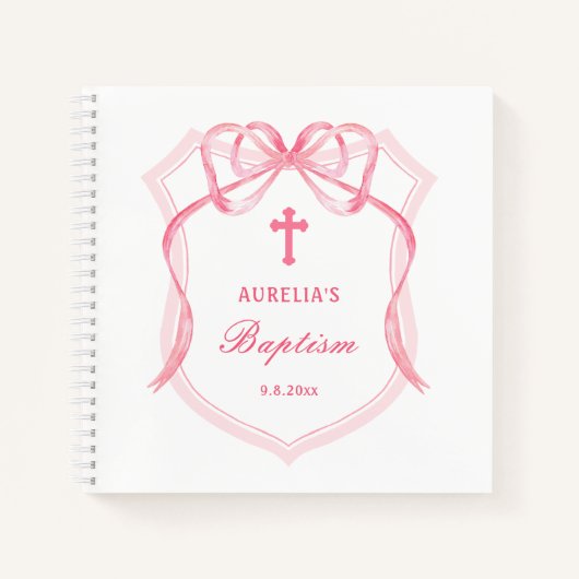 Livre d'invité sur le baptême de la crête rose (Devant)