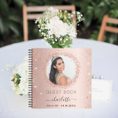 Livre d'invité Sweet 16 rose or blush photo