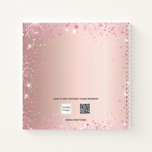 Livre d'invité Sweet 16 rose robe de parties scint (Dos)