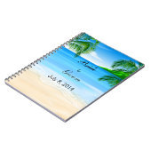 Livre d'invité tropical de mariage de plage (Côté gauche)