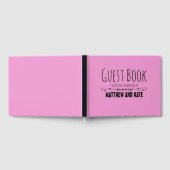 Livre d'invité unique en rose clair personnalisé M (Complet)