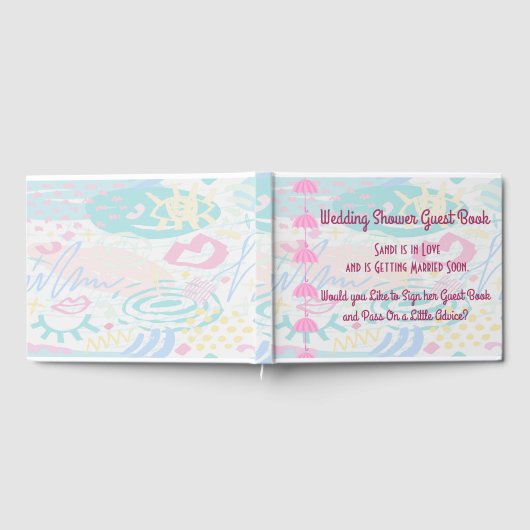 Livre d'invité wedding shower en rose (Complet)