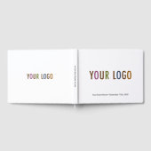 Livre d'invité White Business Logo personnalisé de (Complet)