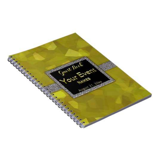 Livre d'invitée de parties scintillantes d'or (Côté Droit)