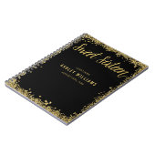 Livre d'invitée noir de parties scintillantes de (Côté gauche)