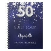 Livre d'invités 50e anniversaire marine bleu argen (Devant)