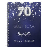 Livre d'invités 70e anniversaire marine bleu argen (Devant)