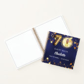 Livre d'invités 70e anniversaire marine bleu or ét (Intérieur)