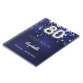 Livre d'invités 80e anniversaire marine bleu argen (Côté gauche)