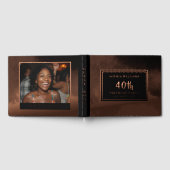 Livre d'invités Anniversaire Foil Élégant Photo &  (Complet)