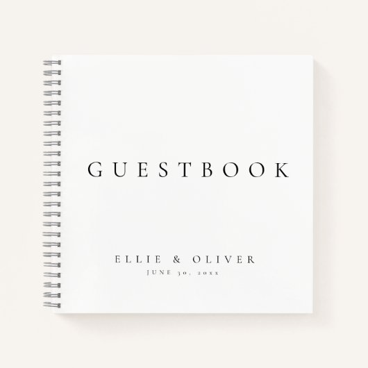 Livre d'invités Black & White Elegant Wedding (Devant)