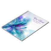 Livre d'invités Blue & Purple Abstrait Fête des ma (Côté gauche)