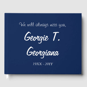 Livre d'invités commémoratif/funérailles simple et