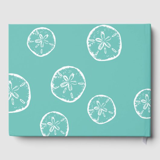 Livre d'invités de mariage de plage avec design de (Verso)