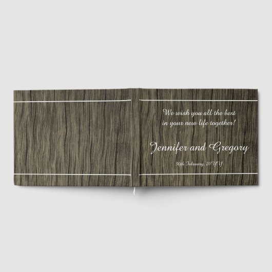 Livre d'invités de mariage rustique, simple et élé (Complet)