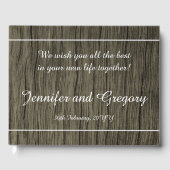 Livre d'invités de mariage rustique, simple et élé (Recto)