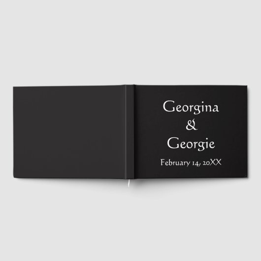 Livre d'invités de mariage simple, simple, propre, (Complet)