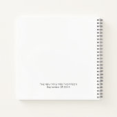 Livre d'invités du jour de mariage noir simple (Dos)